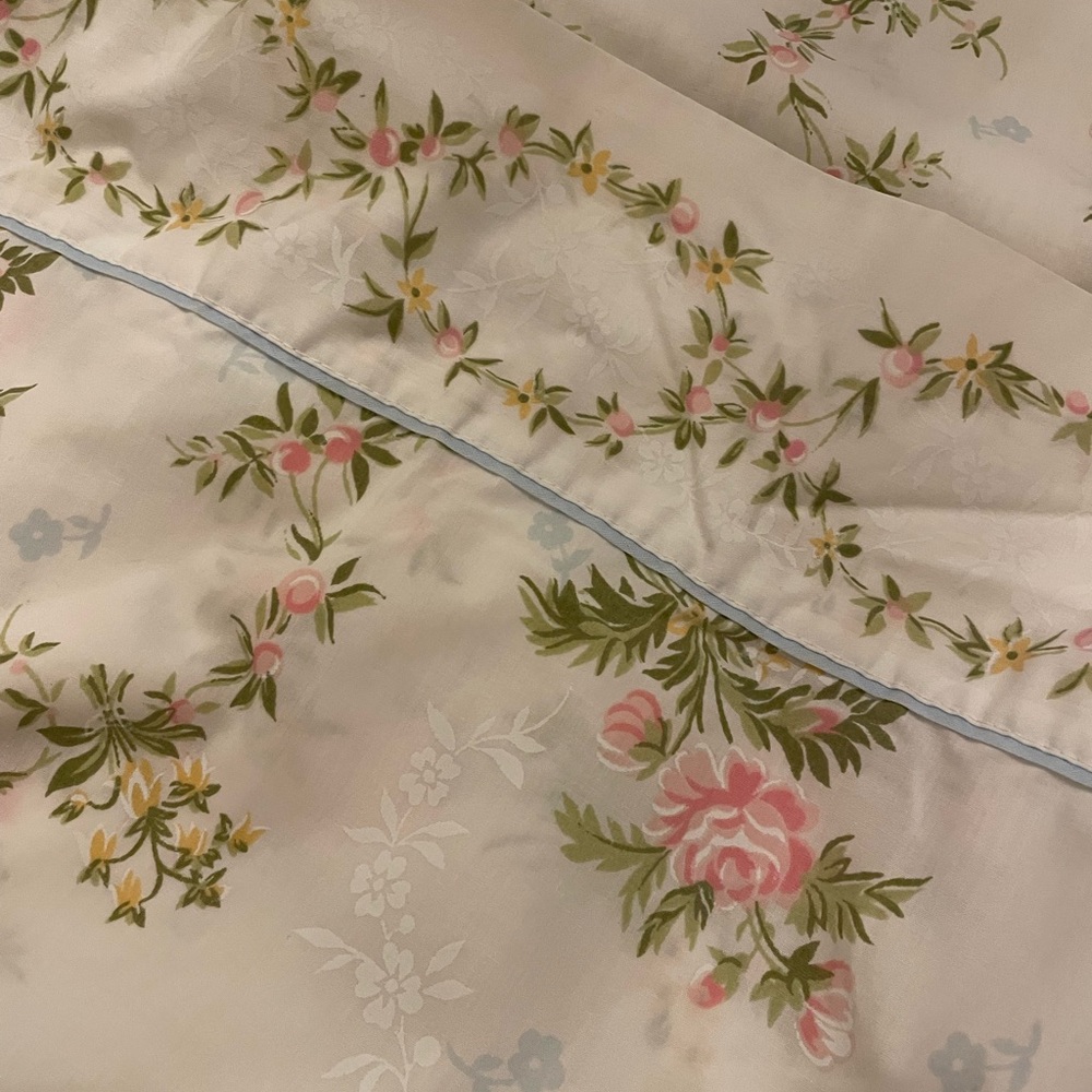 Lady Pepperell Queen percale top sheet no iron new condition, made US